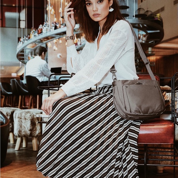 NWT Club Monaco Skirt black & white Annina Pleated Size 00 XS - Picture 4 of 8